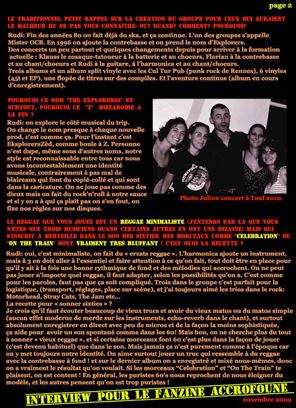 Le fanzine Aggromoule questionne Explorersz - 2009